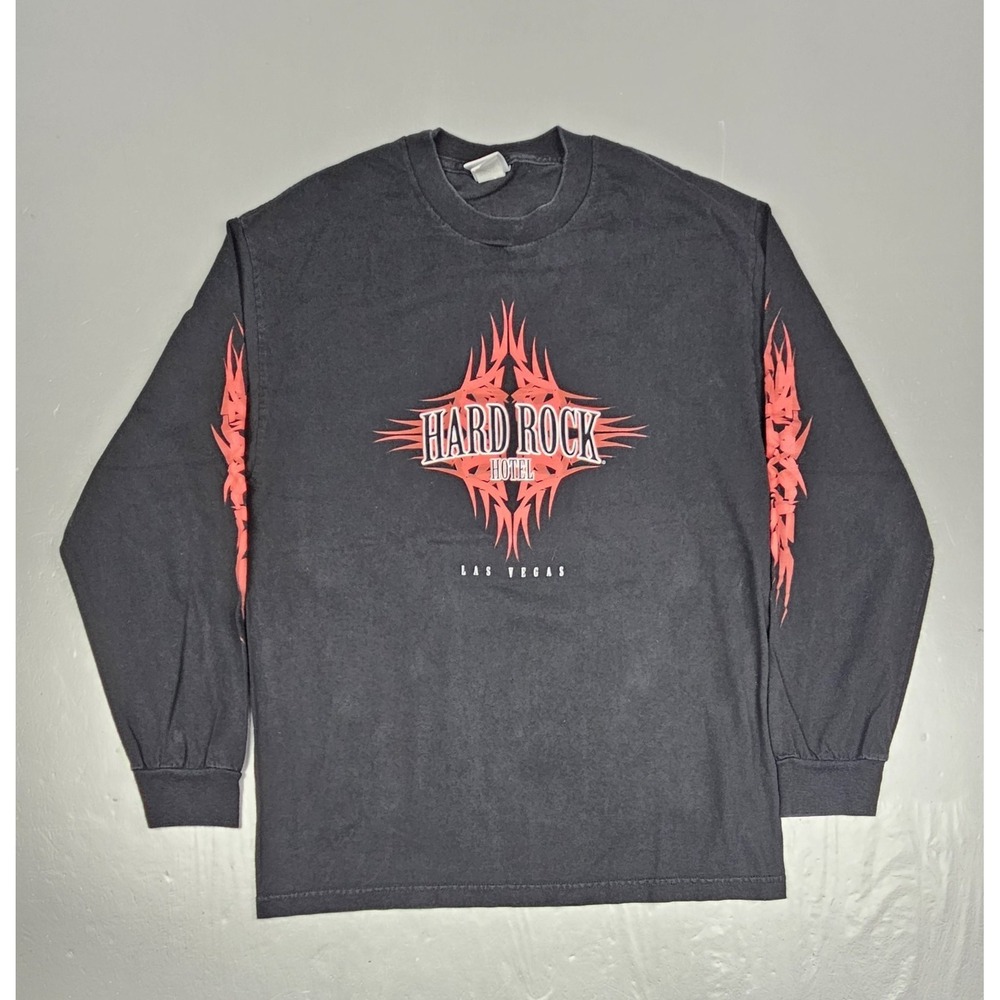 Vtg‎ 90's Hard Rock Hotel Las Vegas T-Shirt Mens Large Black Made In USA